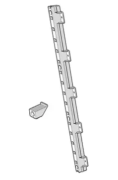 Professional Grade Quicktray Pilaster Side Mounting Bracket System 1" Black Tenn-Tex B-520-03